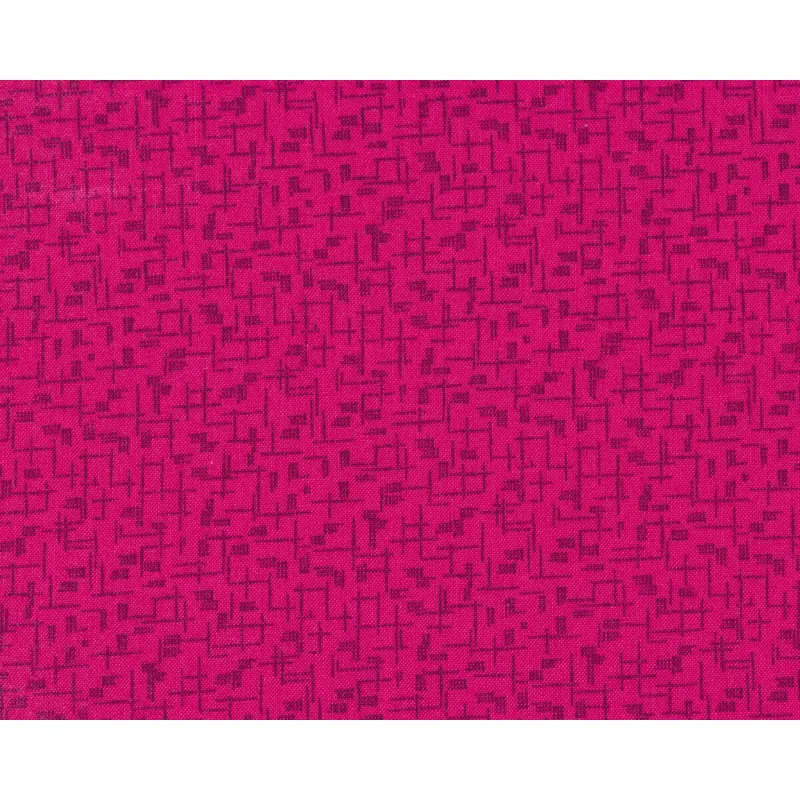Patchworkstoff BEAR ESSENTIALS, falsches Karo, fuchsia