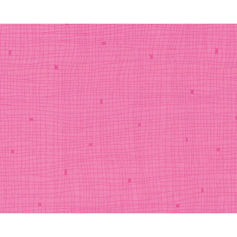 Patchworkstoff BEAR ESSENTIALS, Karoschraffur, kräftiges rosa