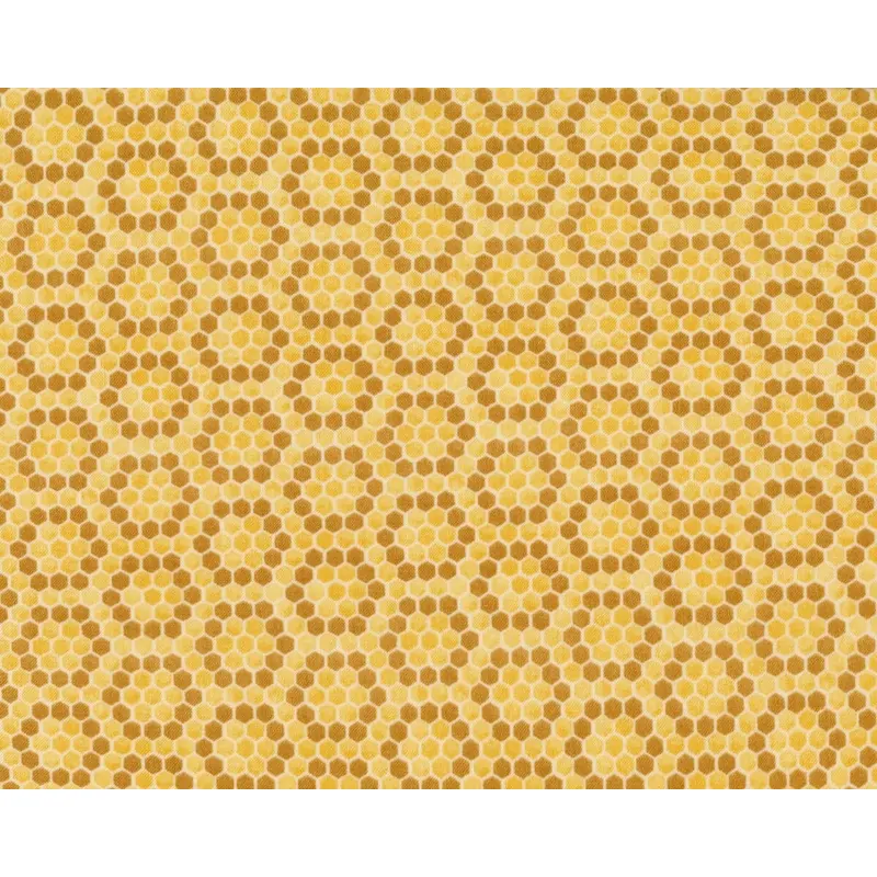 Patchworkstoff BEE INSPIRED, Waben-Rauten, helles maisgelb-hellbraun, Moda Fabrics