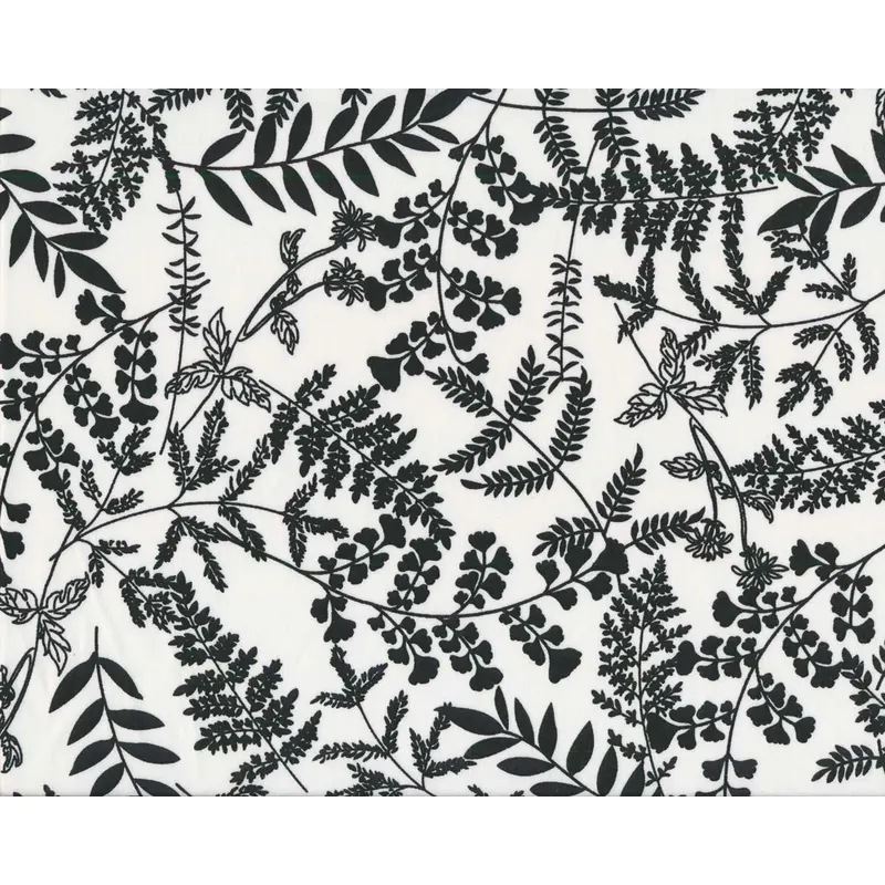 Patchworkstoff BETTER BASICS DELUXE, Gräser, weiß-schwarz, Benartex