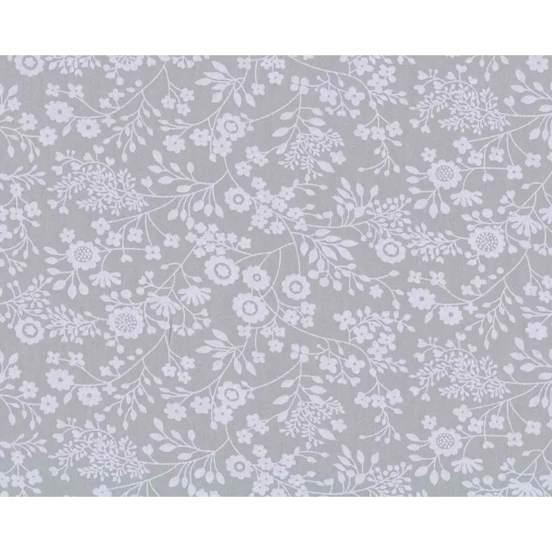 Patchworkstoff BETTER BASICS DELUXE, Wiesenblumen, grau, Benartex