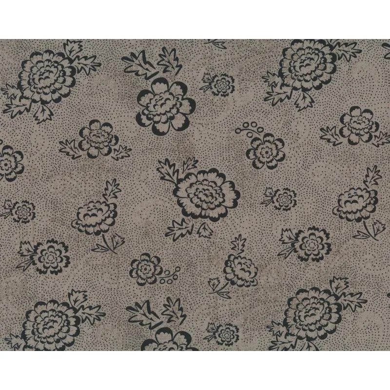 Patchworkstoff BLACK TIE AFFAIR, Rosen, schlammbraun-schwarz, Moda Fabrics
