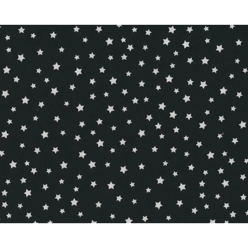 Patchworkstoff BLACK, WHITE & BRIGHT, Sterne, schwarz-weiß