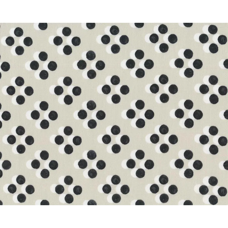 Patchworkstoff BLACK & WHITE, Punktemuster, beigegrau, Cotton + Steel