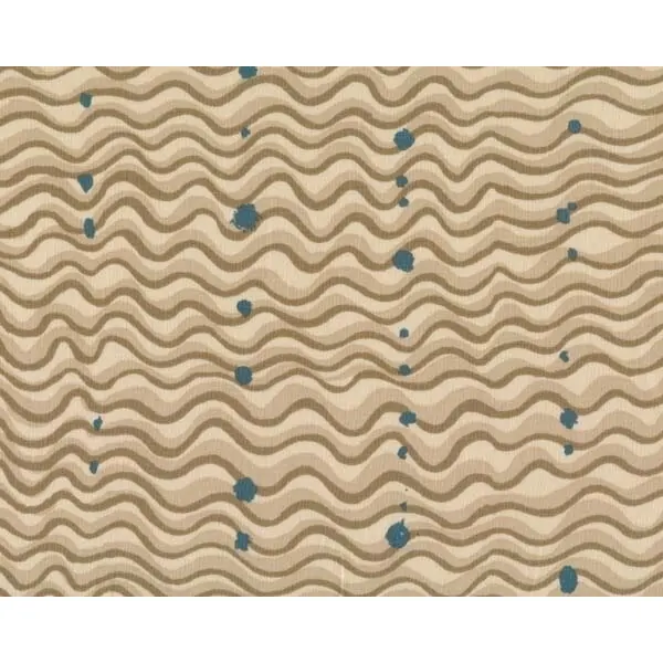 Patchworkstoff BRAZILIA WAVE mit Wellen und Tupfen, beige-hellbeige