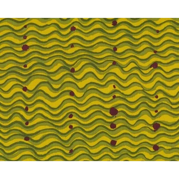 Patchworkstoff BRAZILIA WAVE mit Wellen und Tupfen, kräftiges limette-aubergine