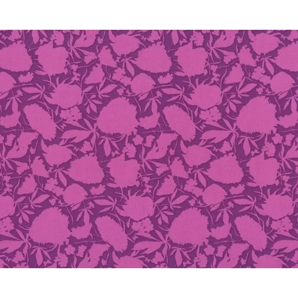 Patchworkstoff "Bryant Park" mit Schattenblumen-Muster, lila-pink