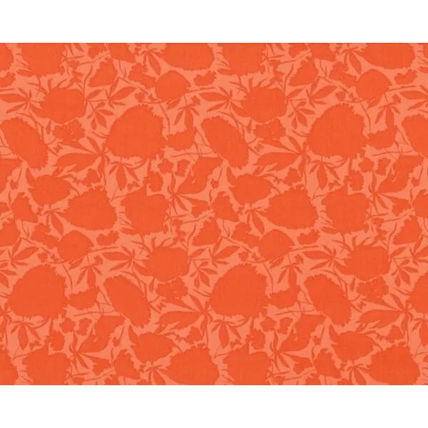 Patchworkstoff "Bryant Park" mit Schattenblumen-Muster, rotorange