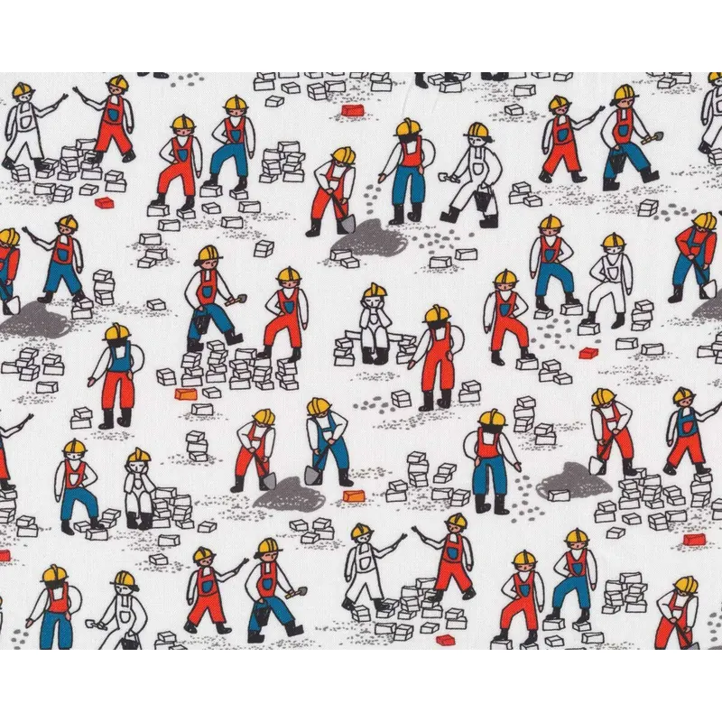 Patchworkstoff BUILD, BANG, BOOM, Baumeister, Robert Kaufmann