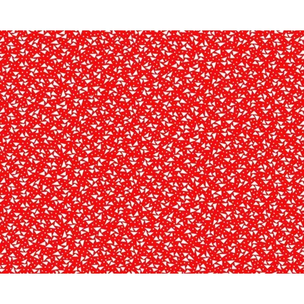Patchworkstoff "Buttercup", Dreieck-Punkte-Muster, rot-weiß