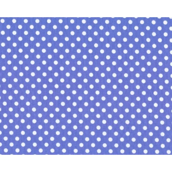Patchworkstoff "Children at play" mit Punkten, himmelblau-weiß