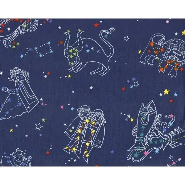 Patchworkstoff CONSTELLATION, Sternbilder, dunkelblau