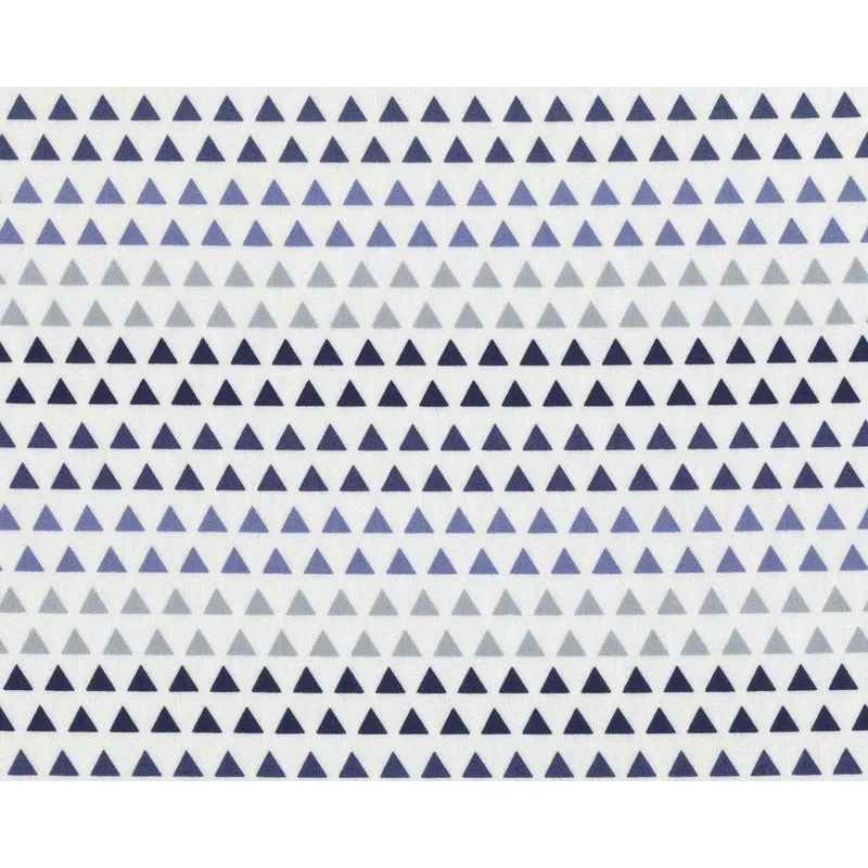 Patchworkstoff CORALINE, Dreiecke, weiß-taubenblau