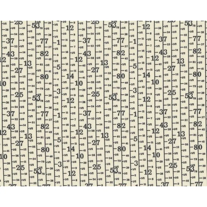 Patchworkstoff ELEMENTARY, Zahlenskala, creme-schwarz, Moda Fabrics