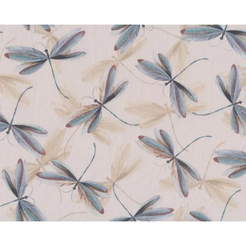 Patchworkstoff ESSENCE OF PEARL, Libellen, natur hell