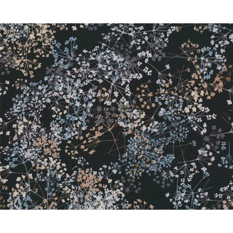 Patchworkstoff ESSENCE OF PEARL, Schleierkraut, schwarz