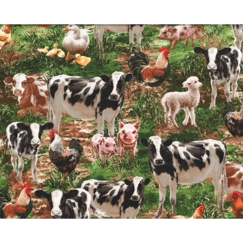 Patchworkstoff FARM LIFE, Bauernhoftiere, Timeless Treasures