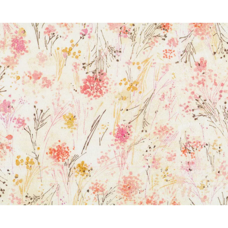 Patchworkstoff FLEUR, Gräser, aprikot