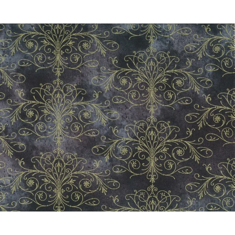 Patchworkstoff FLORAL IMPRESSIONS, Ornamente, dunkelgrau