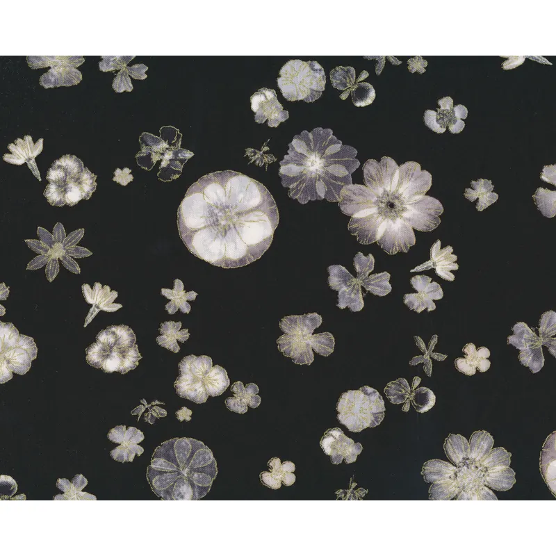 Patchworkstoff FLORAL IMPRESSIONS, Streublumen, schwarz