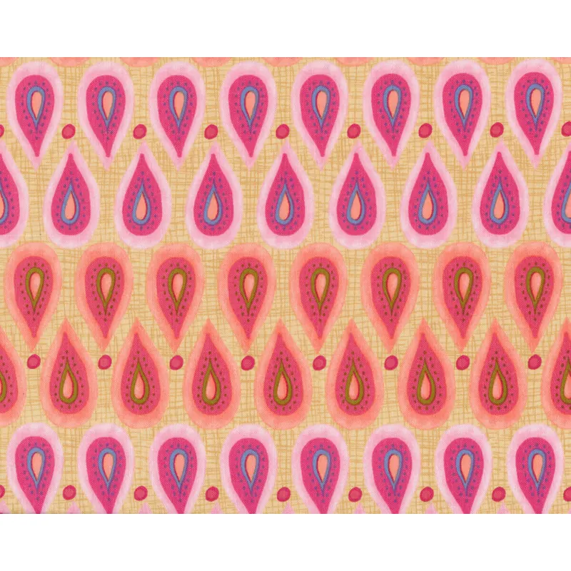 Patchworkstoff FLORAL WATERFALL, Paisleys, pink-hellbeige