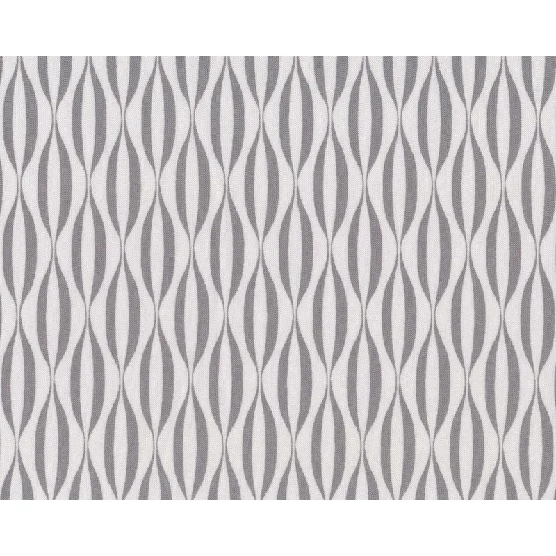 Patchworkstoff FLOW, Oval-Ketten, grau-gebrochenes weiß, Moda Fabrics