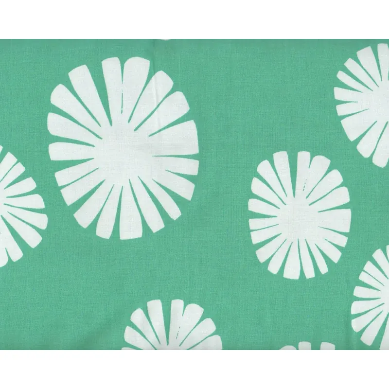 Patchworkstoff FOLLIE, Papier-Schnitt-Blüten, türkisgrün