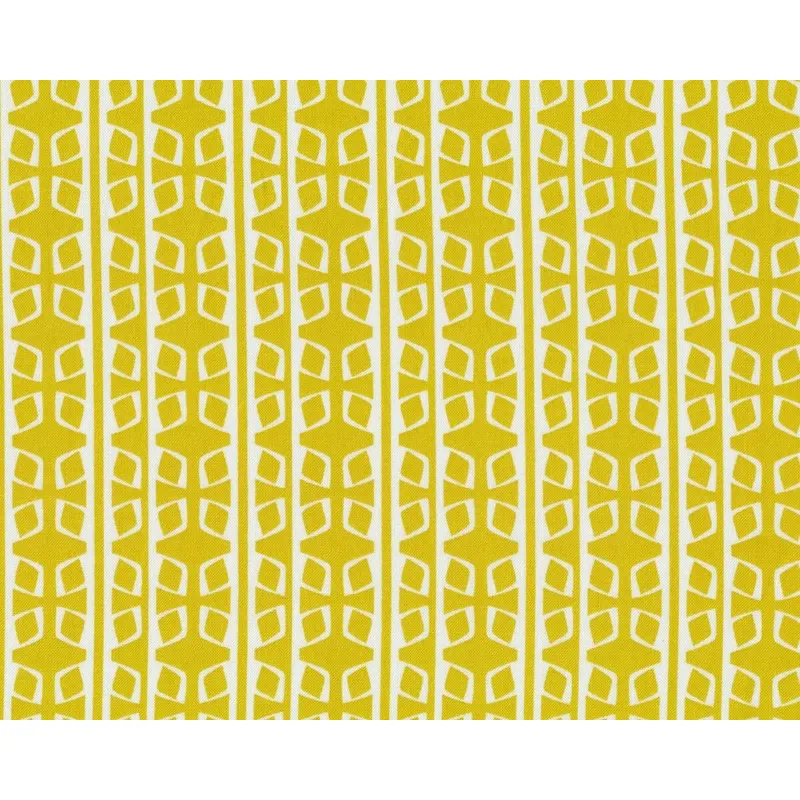 Patchworkstoff FRUIT STAND, Comic-Blattranken, senfgelb