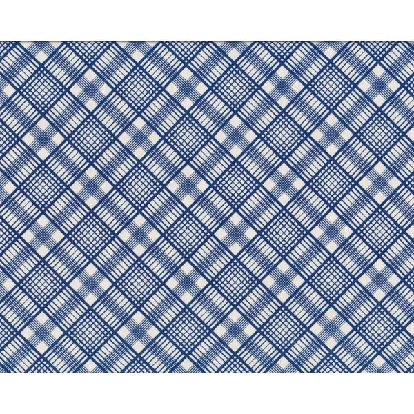Patchworkstoff GALLERY IN BLUE, Diagonal-Karo, dunkelblau