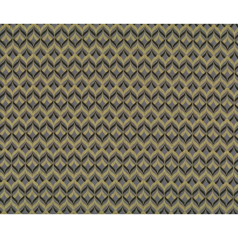 Patchworkstoff GOLD & SILBER CHRISTMAS, Oval-Rauten-Gitter, dunkelgrau-gold metallic