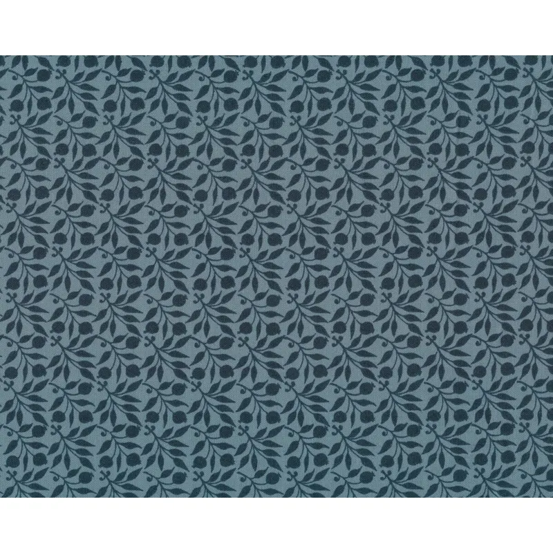 Patchworkstoff GRANADA, Hagebuttenranken, petrolblau, Morris & Co.