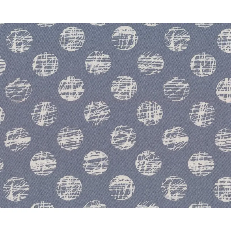Patchworkstoff HEY DOT, Kritzel-Kreise, steingrau-gebrochenes weiß, Moda Fabrics