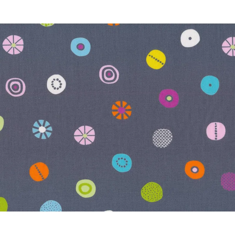 Patchworkstoff HEY DOT, Musterkreise, steingrau-hellrosa, Moda Fabrics