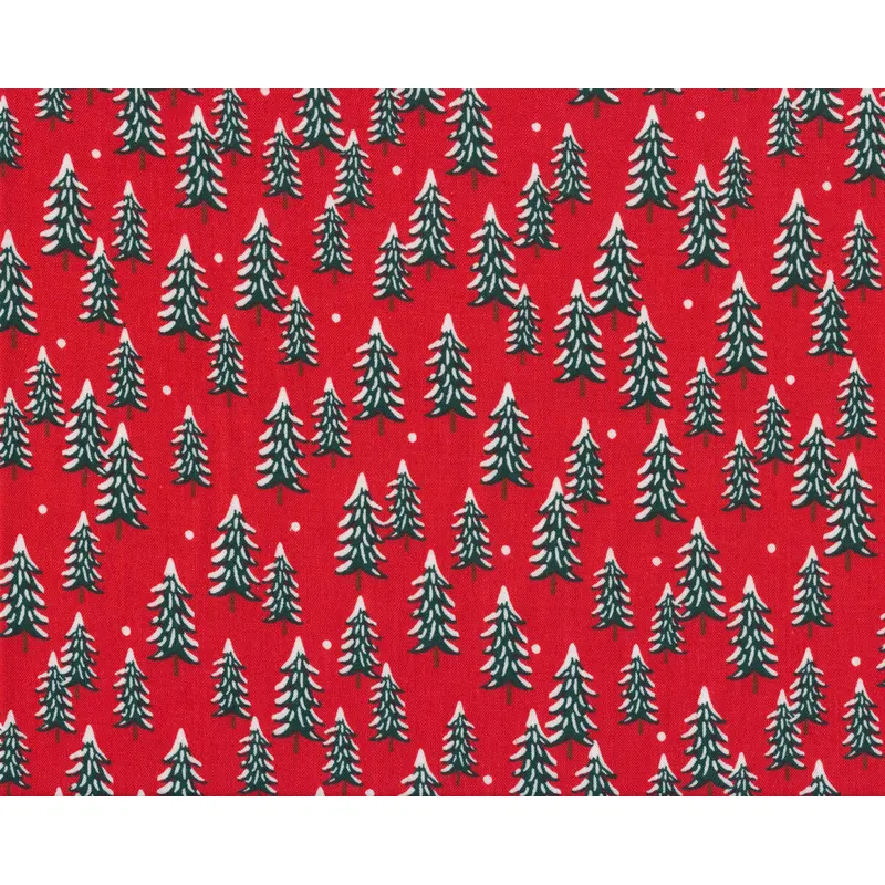 Patchworkstoff HOLIDAY CLASSICS, Tannenbäume, rot, Cotton+Steel