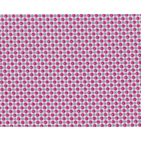 Patchworkstoff "Homespun Chic" mit Punkte-Muster, fuchsia-hellblau