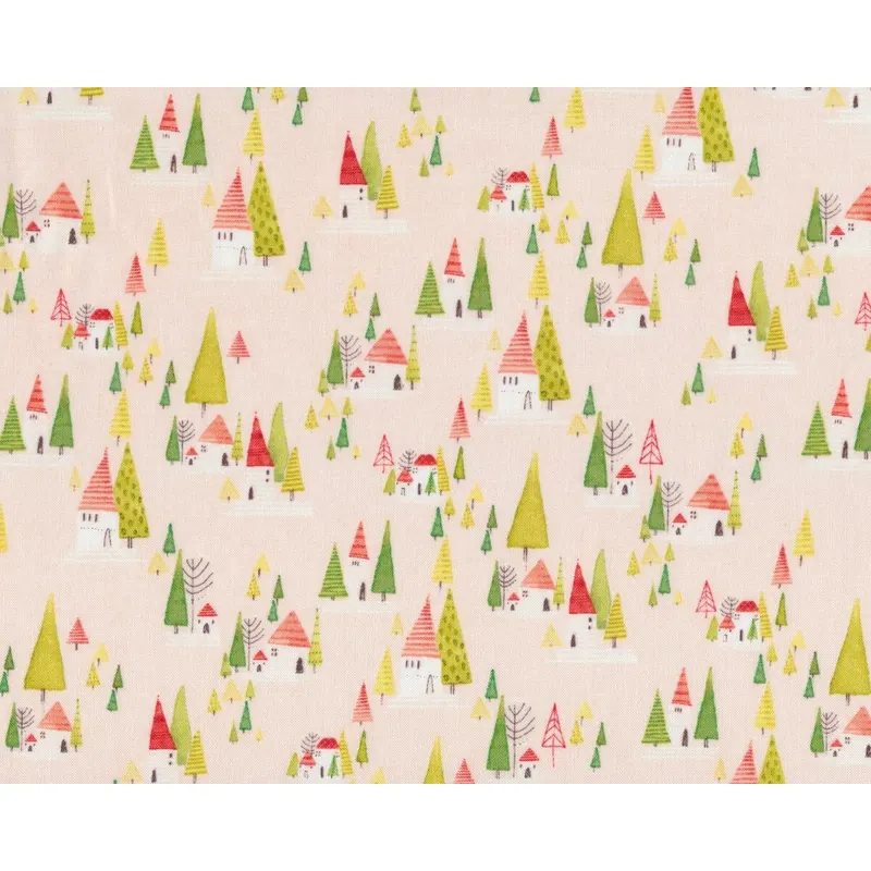 Patchworkstoff JOY & WONDER, Tannenbaum-Häuschen, hautfarben, Cori Dantini
