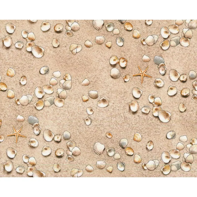 Patchworkstoff LANDSCAPE MEDLEY, Muschelstrand, Elizabeth's Studio