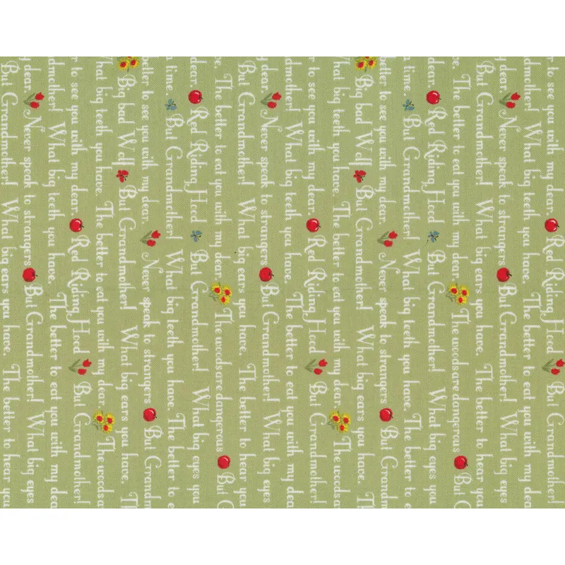 Patchworkstoff LITTLE RED RIDING HOOD mit Märchentext