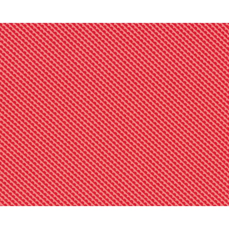 Patchworkstoff LITTLE RUBY, diagonale Wellenstreifen, lachsrosa-rot, Moda Fabrics