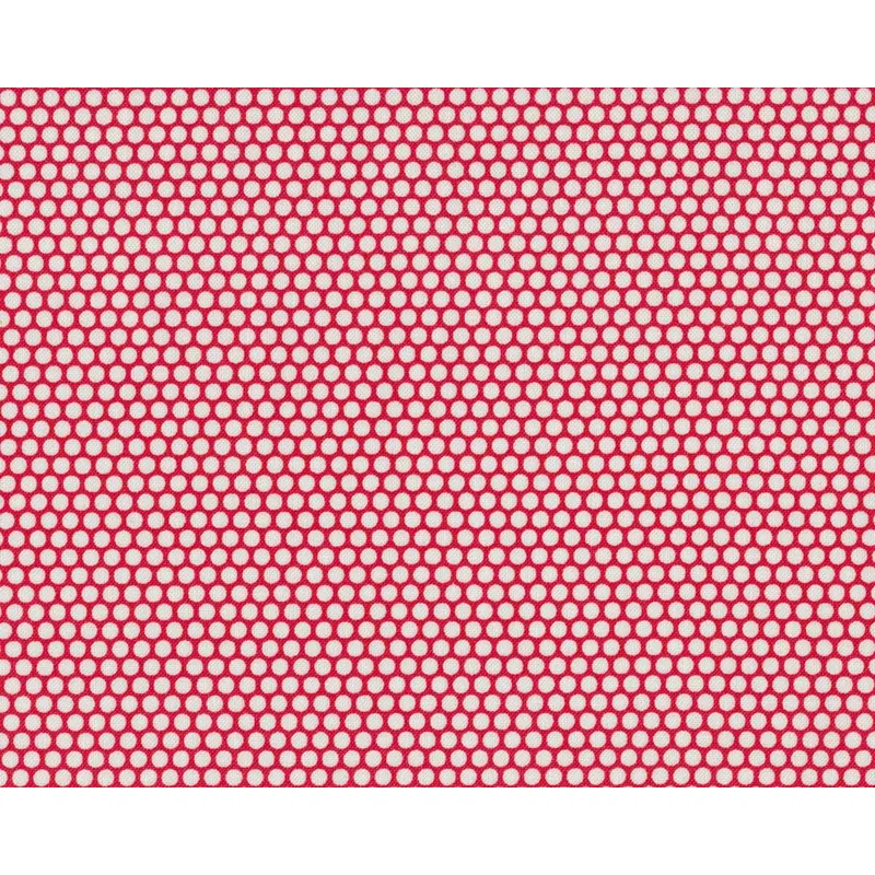 Patchworkstoff LITTLE RUBY, Punkte, rot-gebrochenes weiß, Moda Fabrics
