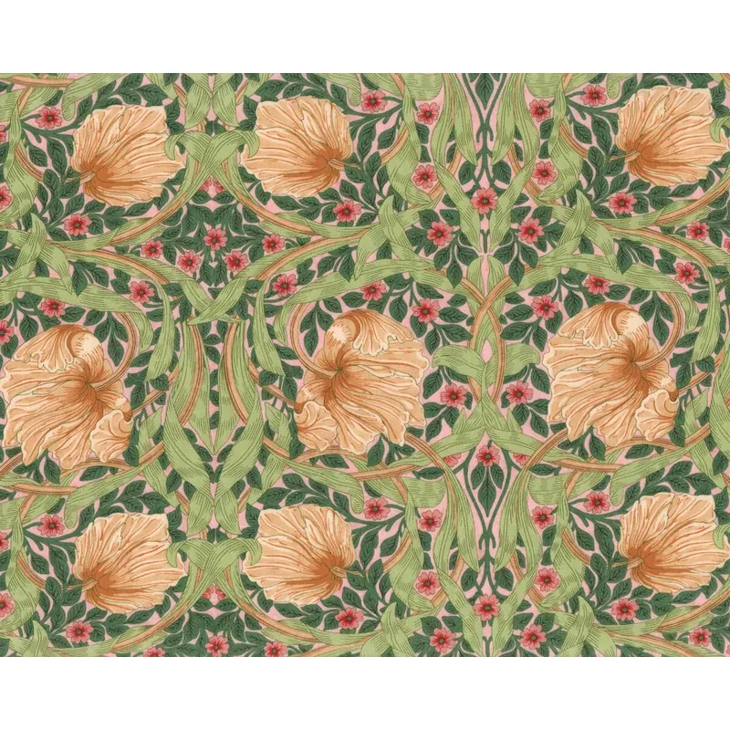 Patchworkstoff LODDEN, Pimpernell Blüte, grün, Morris & Co.