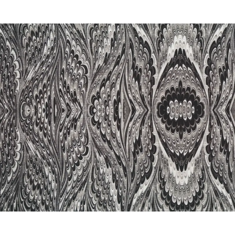 Patchworkstoff MARBLE ESSENCE, Kaleidoskop-Muster, schwarz, In the Beginning