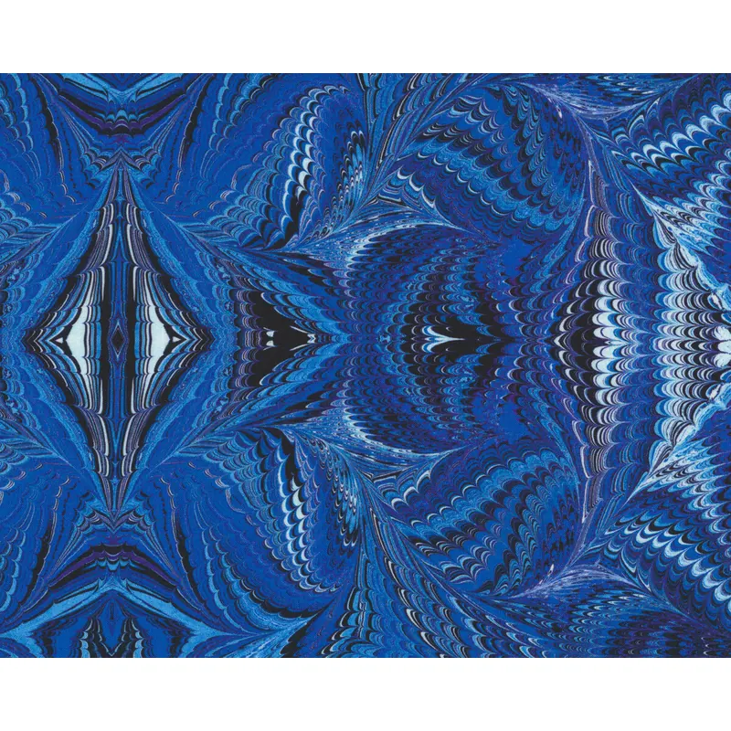 Patchworkstoff MARBLE ESSENCE, Kaleidoskop-Pfeile, kobaltblau, In the Beginning