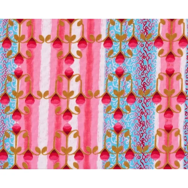 Patchworkstoff MEMORY LANE, Knospen-Ranken-Ornament, kräftiges rosa