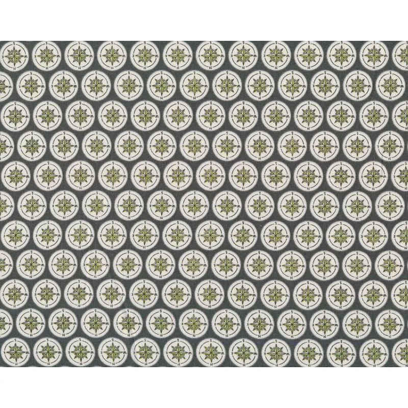 Patchworkstoff MERIDIAN, Kompass, olivgrau, Windham Fabrics