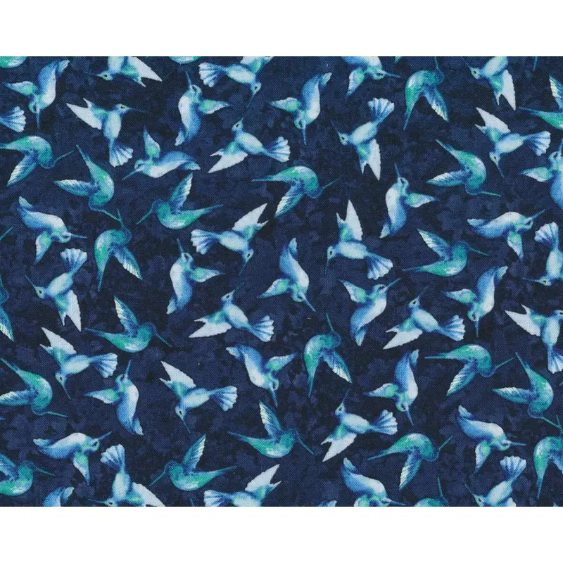 Patchworkstoff MIDNIGHT SAPPHIRE, Kolibri, blau