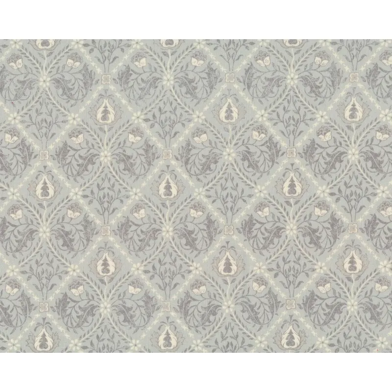 Patchworkstoff MINERAL, Rauten-Hecke, helles graublau, Morris & Co.