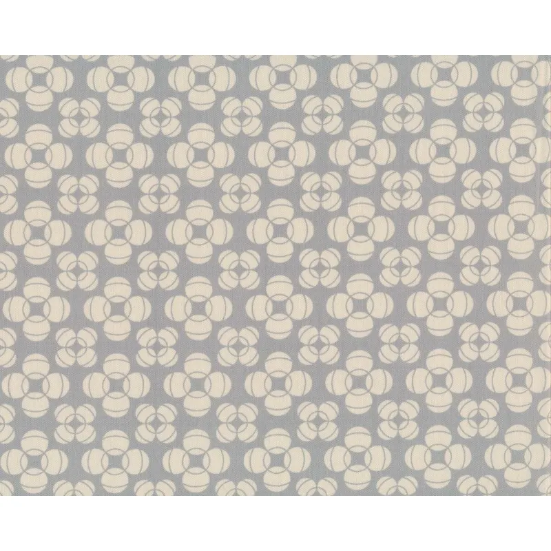 Patchworkstoff MODERN NEUTRALS, Kreisblumen, grau-natur, Moda Fabrics