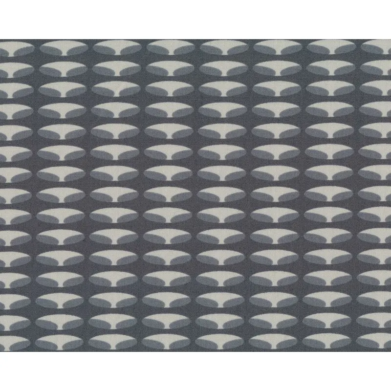 Patchworkstoff MODERN NEUTRALS, Ovale im Oval, dunkelgrau-grau, Moda Fabrics