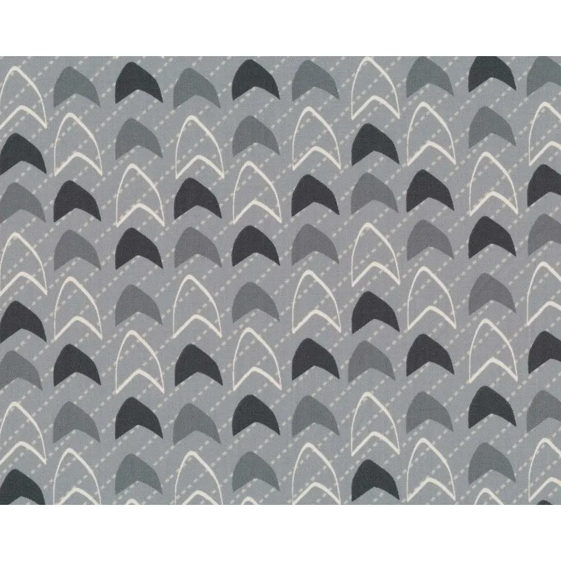 Patchworkstoff MODERN NEUTRALS, Retroflügel, grau-anthrazit, Moda Fabrics